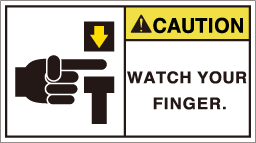 FW-168-Mの製品画像,警告ラベル