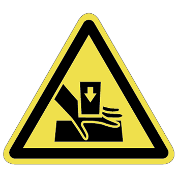 挟まれ注意ラベルT-13-Lの画像