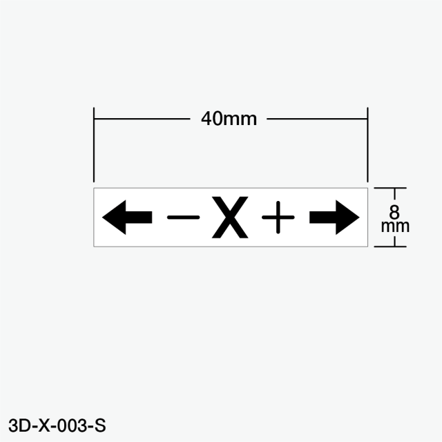 3点確認用 3D-X-003 XYZ軸表示ラベル