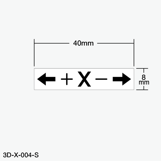 3D-X-004 XYZ軸表示ラベル