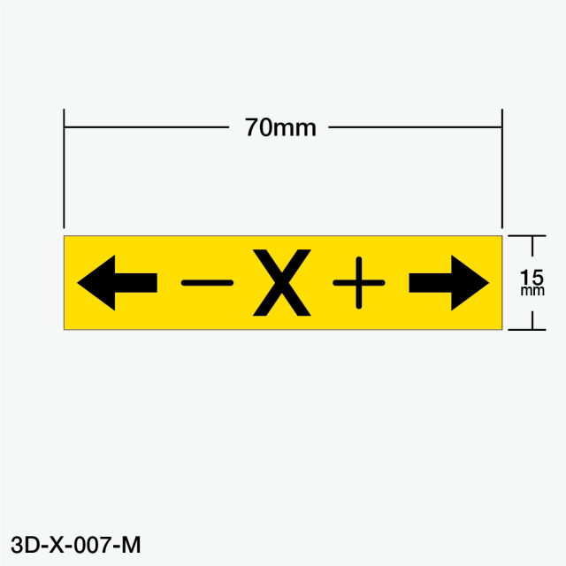 3D-X-007 XYZ軸表示ラベル