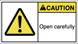 FW-767-Mの製品画像,警告ラベル