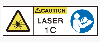 レーザ製品用の警告ラベル画像