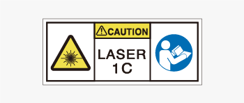レーザ製品用の警告ラベル画像