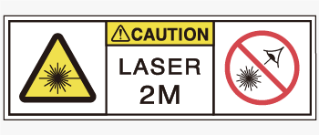 レーザ製品用の警告ラベル画像
