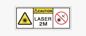 レーザ製品用の警告ラベル画像