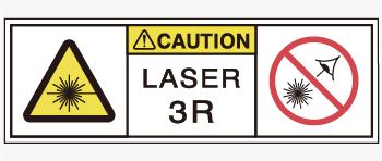 レーザ製品用の警告ラベル画像