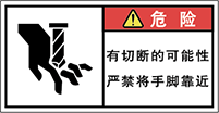 警告ラベル中国簡体語Y7W-573-S