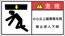 警告ラベル中国簡体語Y7W-873-M