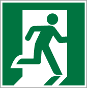 非常口ラベル　EX-001-R (120×120)