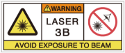 レーザ製品用の警告ラベル画像