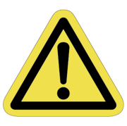 びっくりマーク注意ラベルT-02-Mの画像