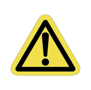 びっくりマーク注意ラベルT-02-Sの画像