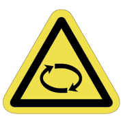 回転物注意ラベルT-03-Mの画像