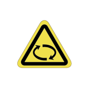 回転物注意ラベルT-03-SSの画像