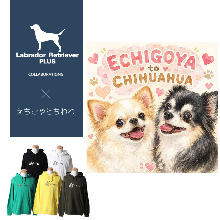 受注期間限定！えちごやとちわわコラボ企画！コラボプルオーバーパーカー◆えちごやとちわわ
