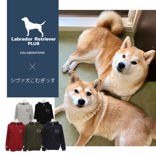 受注期間限定！シヴァ犬こむぎっすコラボ企画！コラボZIPパーカー◆シヴァ犬こむぎっす