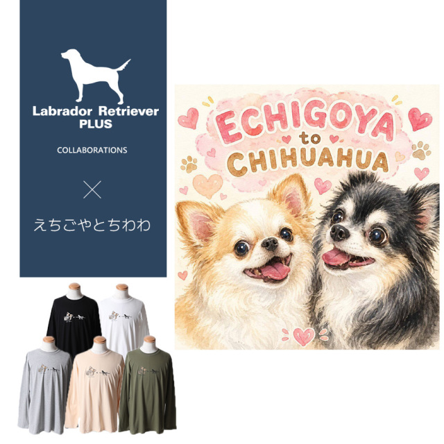 受注期間限定！えちごやとちわわコラボ企画！コラボ長袖Tシャツ◆えちごやとちわわ