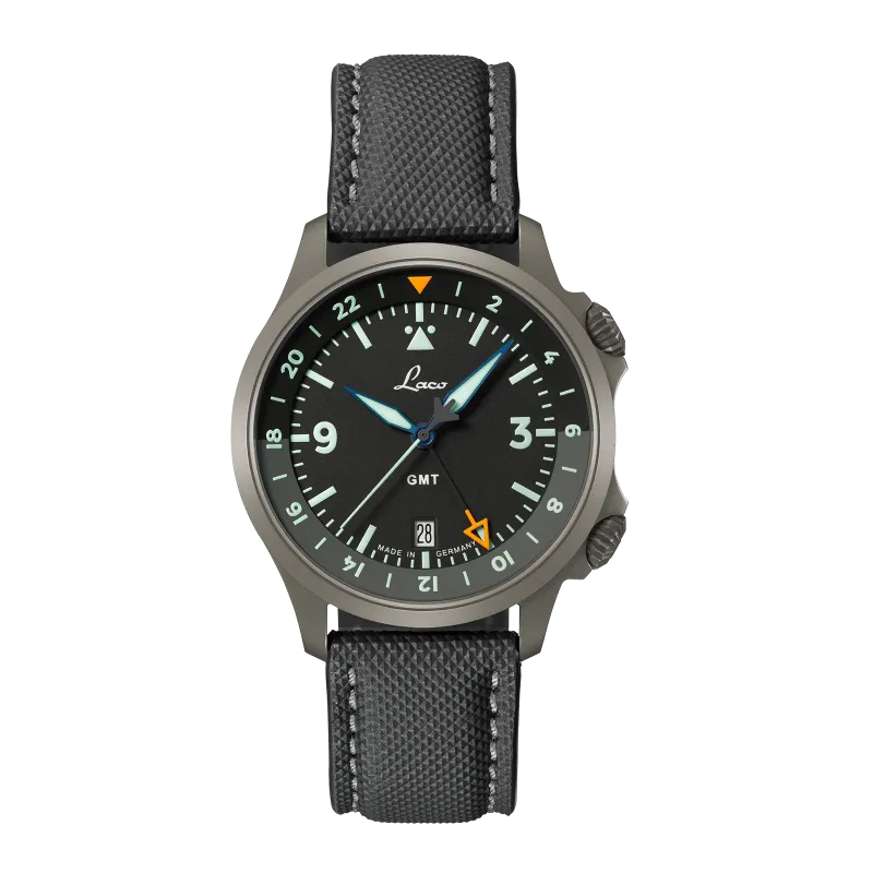 Laco 862187 PILOT Frankfurt40 GMT Schwarz　パイロット フランクフルト40 GMT シュバルツ