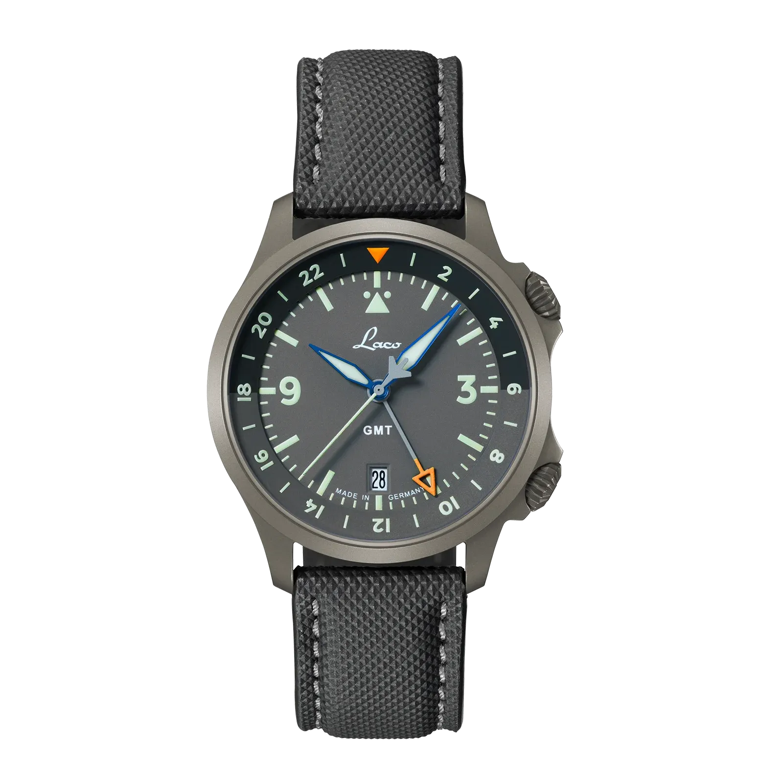 Laco 862188 PILOT Frankfurt40 GMT Grau パイロット フランクフルト40 GMT グラウ