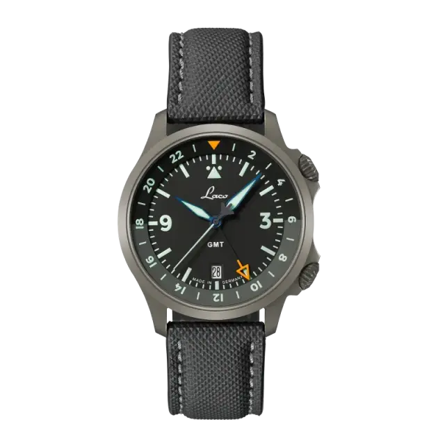 Laco 862187 PILOT Frankfurt40 GMT Schwarz　パイロット フランクフルト40 GMT シュバルツ