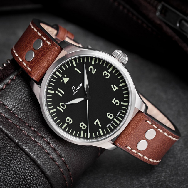 LACO　ラコ　アウクスブルク39㎜グラウ Laco (ラコ) パイロット アウクスブルク39 グラウ 自動巻き