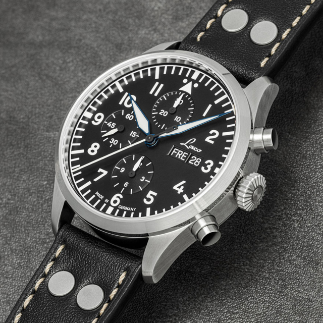Laco 862148 CHRONOGRAPHS Kiel.2 Schwarz クロノグラフ キール.2