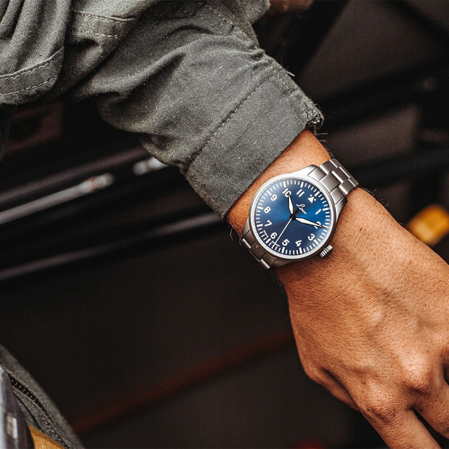 ラコ パイロット アウクスブルク42 ブラウシュトゥンデ 楽天市場】ラコ 腕時計 Laco Pilot Augsburg42 Blaue Stunde
