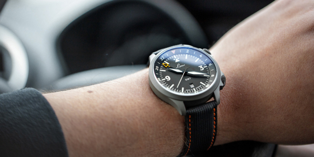 Laco ラコ パイロットウォッチ ブラック クォーツ Laco 862120.2 PILOT Frankfurt GMT Schwarz パイロット