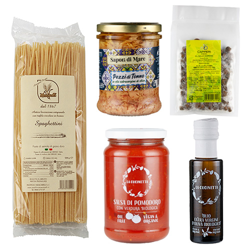 ツナとトマトソースパスタのセット