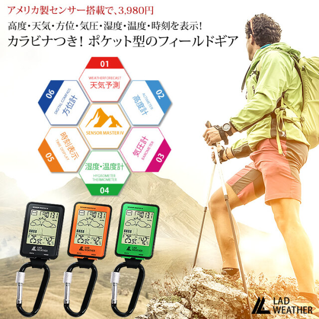カラビナ付き。ポケット型のフィールドギア