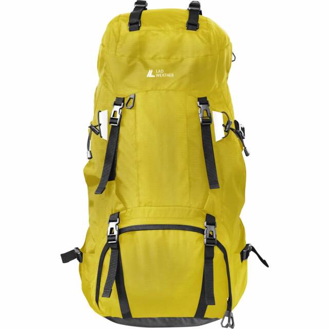 登山 リュック 大容量 60L【テフロン加工で、はっ水 防汚】リュックサック メンズ レディース 2気室構造 レインカバー付き 旅行 キャンプ 防災  アウトドア 旅行バッグ 大容量リュック 登山リュック アウトドア用品 キャンプ用品 バックパック【ラドウェザー LAD WEATHER】