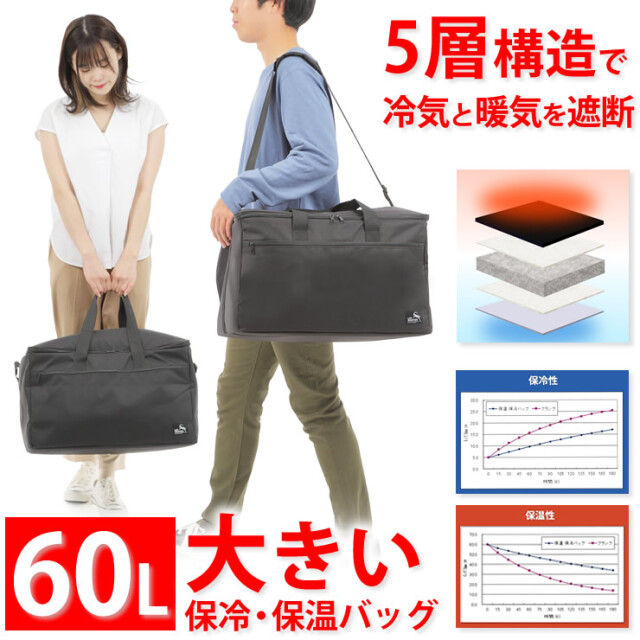 保冷バッグ 60L 大容量 5層構造でしっかり保冷 保温バッグ