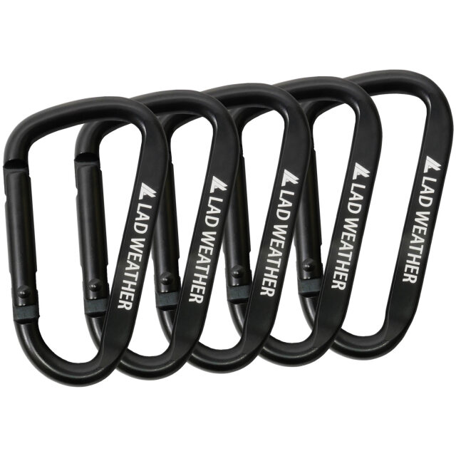 カラビナ キーホルダー [ 軽量で錆びないアルミ製 コスパ抜群の5個