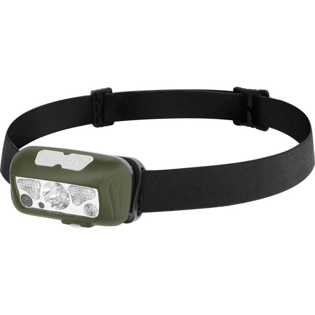 ヘッドライト 充電式 超軽量42g センサー搭載のLEDヘッドライト IP44