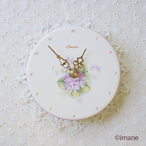 スミレ 壁掛け時計S　 [ご予約商品]