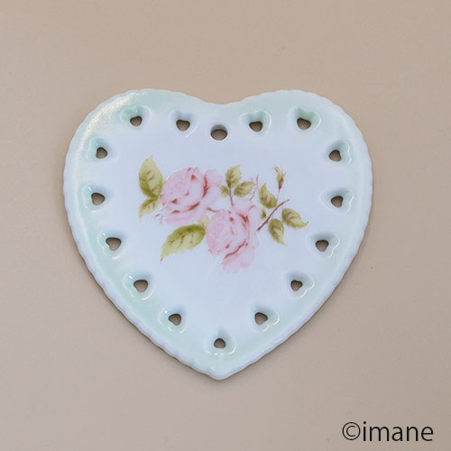 ダイアナローズ　ミントグリーン　ハートレースオーナメント　