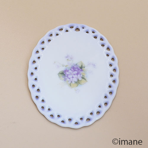 スミレ　オーバルオーナメント　