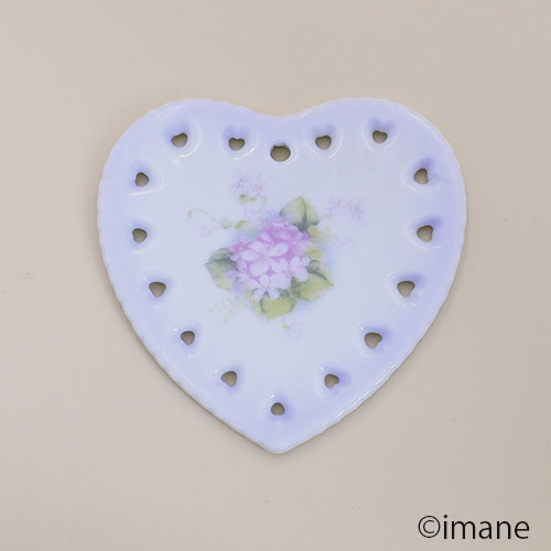 スミレ　ハートレースオーナメント　