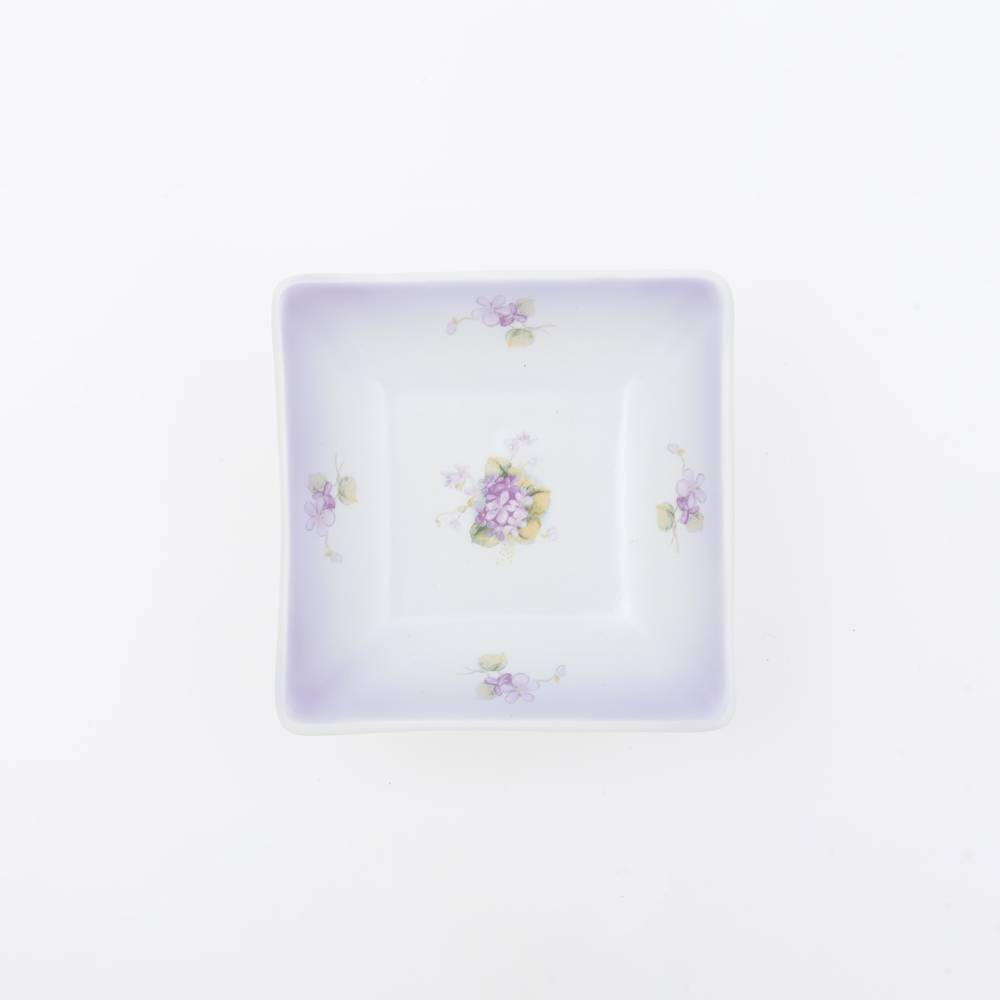 スミレ　角型小皿