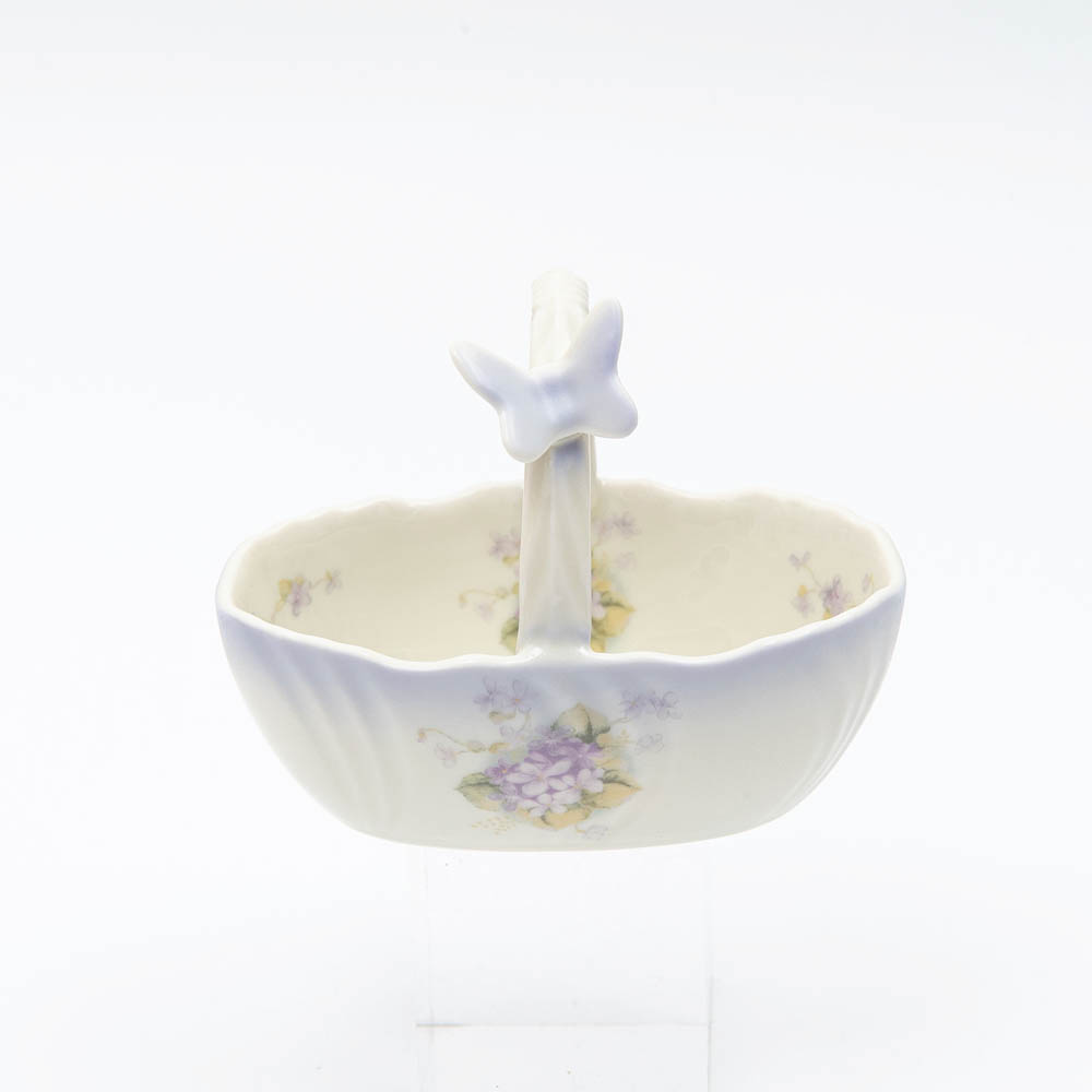 スミレ　蝶付き花かご [ご予約商品]