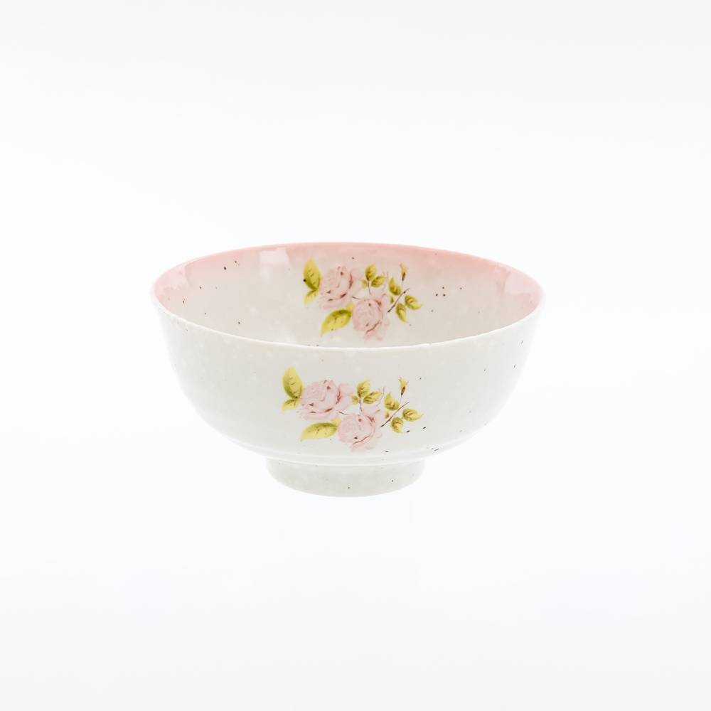 浪漫ダイアナローズ　雪粉引茶碗小 [ご予約商品]