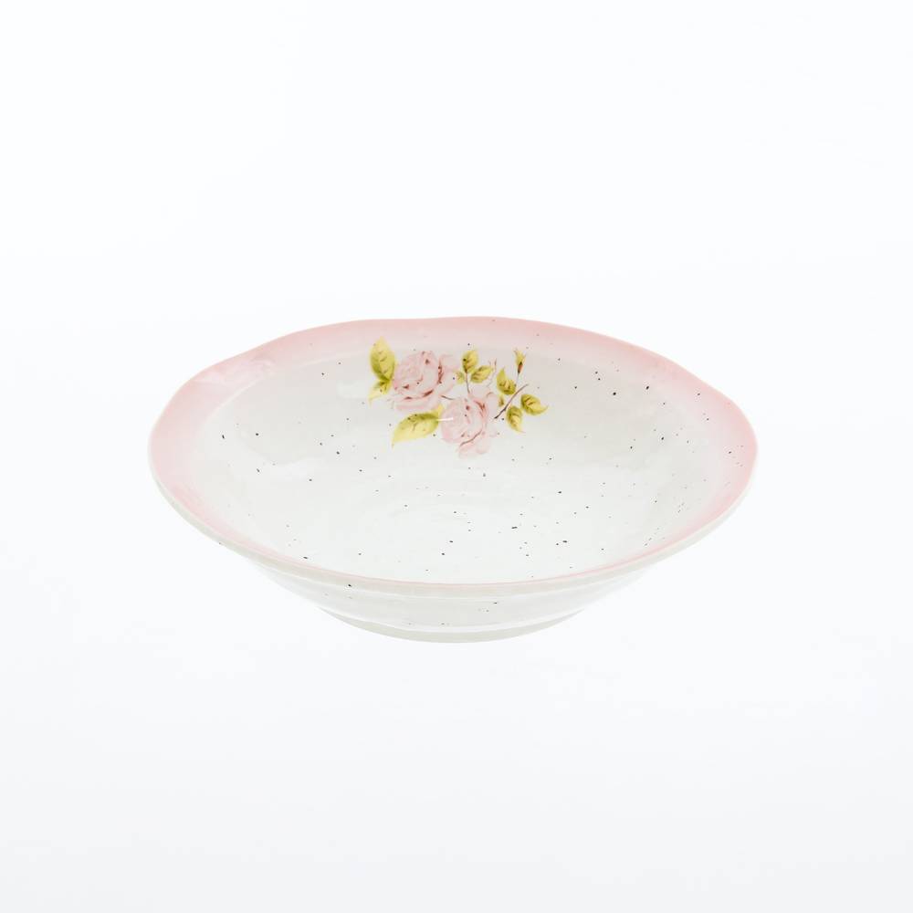 浪漫ダイアナローズ　雪粉引17cm浅鉢 [ご予約商品]