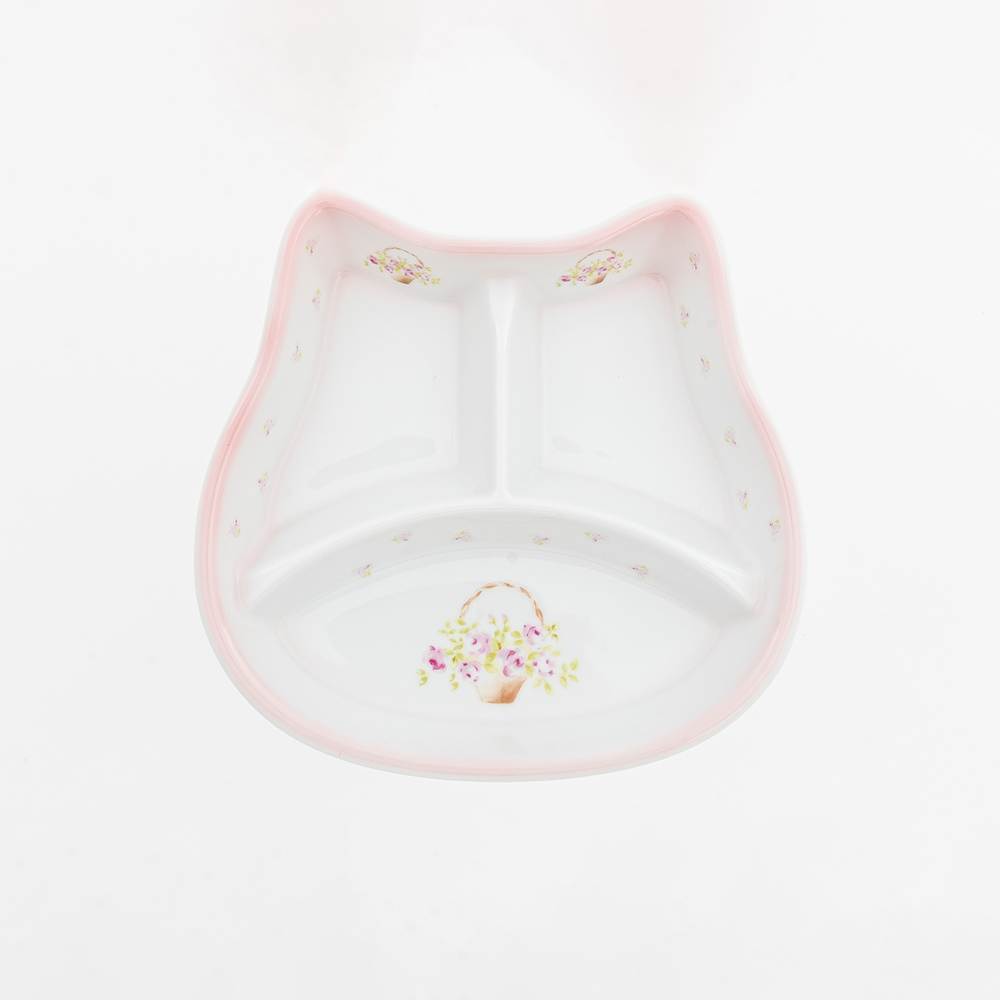 ローズバスケット　ねこキッズプレート [ご予約商品]