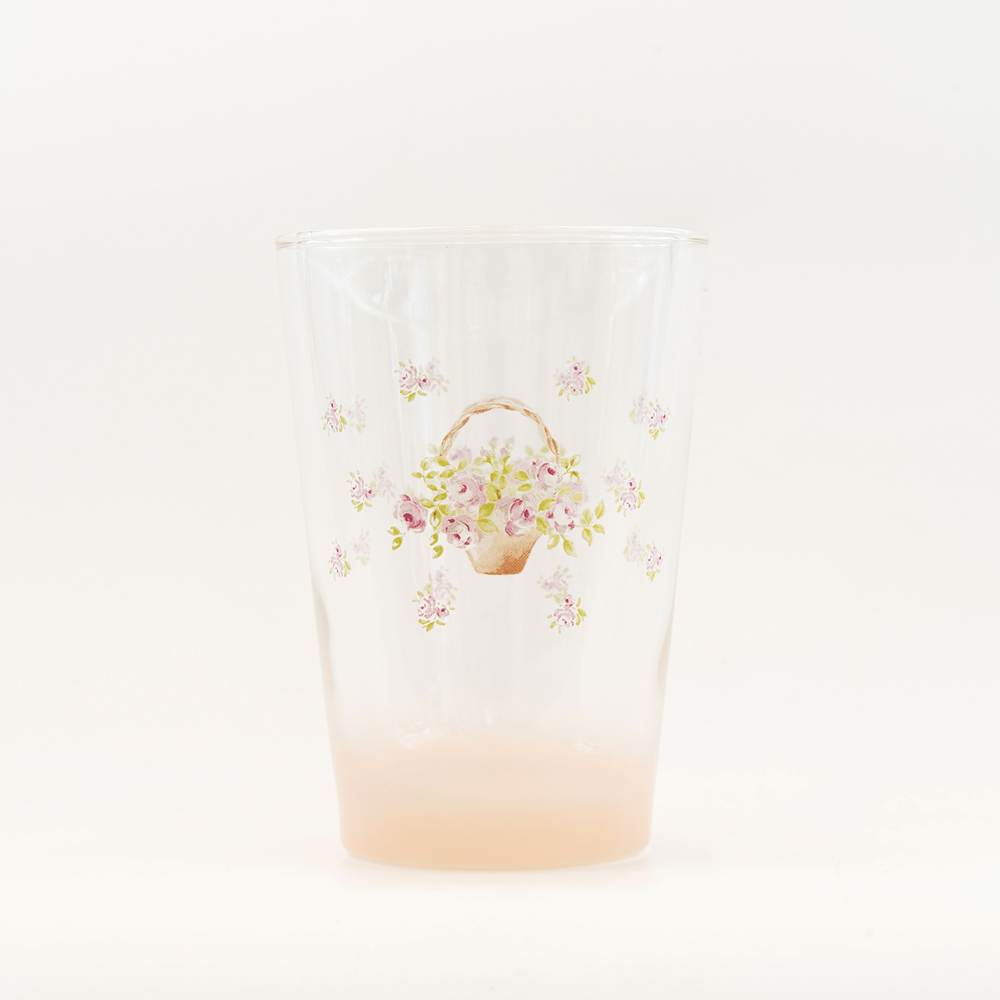 [ご予約商品]ローズバスケット　グラス450ml