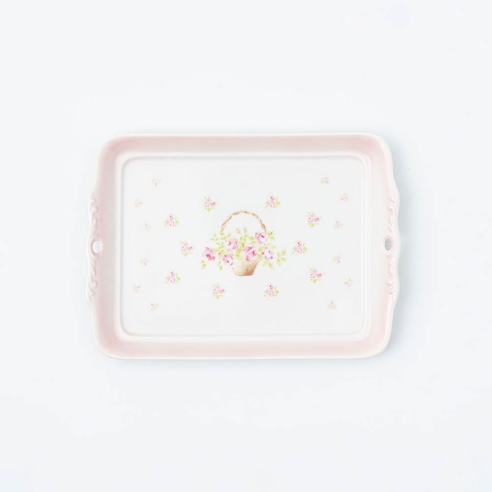 ローズバスケット　アンティークトレーM