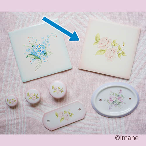 ダイアナローズ タイル(クリーム地) [数量限定品][ご予約商品]