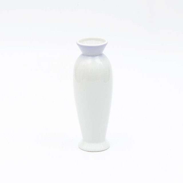 花と蝶の装飾陶器花瓶 約15cm スミレ 蝶付き花瓶 [ご予約商品] ラ・フラール