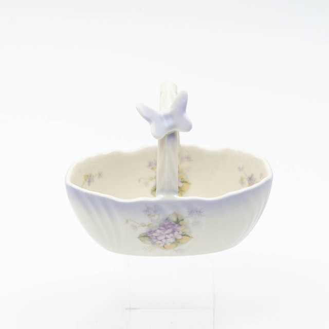 スミレ　蝶付き花かご [ご予約商品]