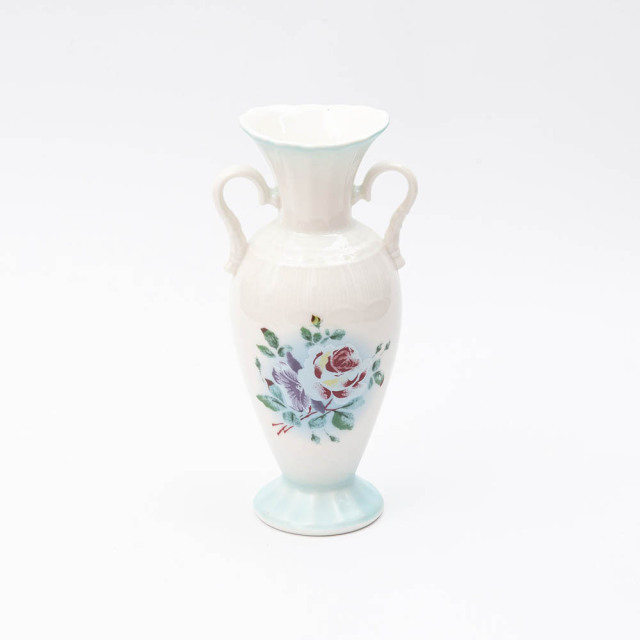 プリンセスローズ　ブルー　エレガンス手付花瓶 [ご予約商品]